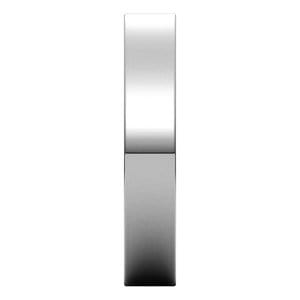 Rings Platinum 4 mm Comfort-Fit Flat Band Size 8