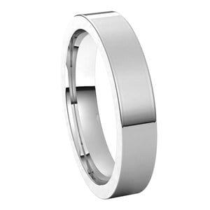 Rings Platinum 4 mm Comfort-Fit Flat Band Size 8