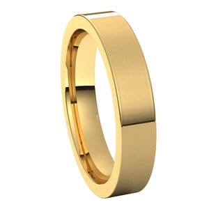 Rings 14K Yellow 4 mm Comfort-Fit Flat Band Size 5.5