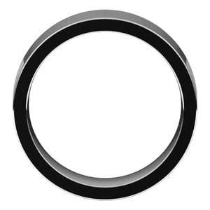 Rings 14K White 7 mm Comfort-Fit Flat Band Size 9