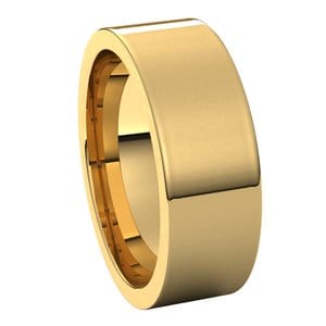 Rings 14K Yellow 7 mm Comfort-Fit Flat Band Size 8