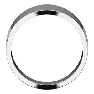 Rings 14K White 10 mm Tapered Flat Band Size 9