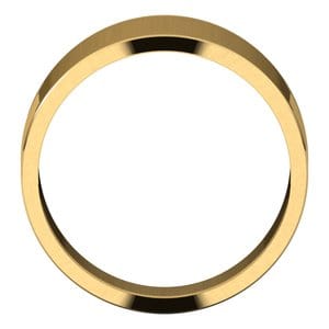 Rings 14K Yellow 10 mm Tapered Flat Band Size 7