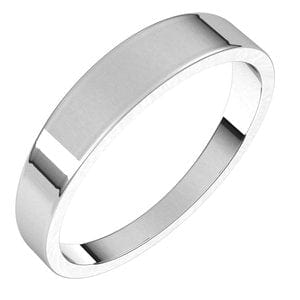 Rings Sterling Silver 4 mm Tapered Flat Band Size 6