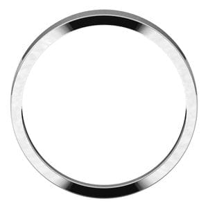 Rings Sterling Silver 4 mm Tapered Flat Band Size 6