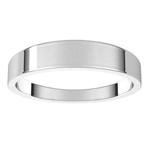 Rings Sterling Silver 4 mm Tapered Flat Band Size 6