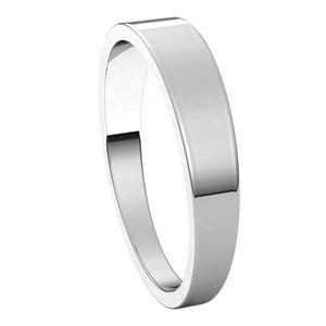 Rings Sterling Silver 4 mm Tapered Flat Band Size 6