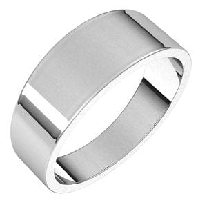Rings Continuum Sterling Silver 7 mm Tapered Flat Band Size 8