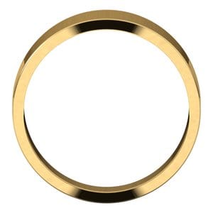 Rings 18K Yellow 7 mm Tapered Flat Band Size 9.5