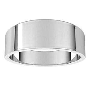 Rings Continuum Sterling Silver 7 mm Tapered Flat Band Size 8