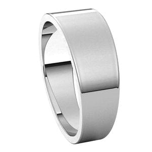 Rings Continuum Sterling Silver 7 mm Tapered Flat Band Size 8