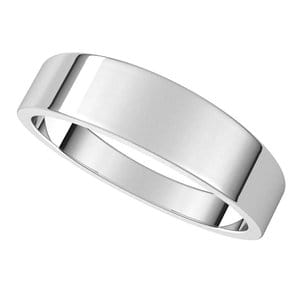 Rings Sterling Silver 5 mm Tapered Flat Band Size 9.5