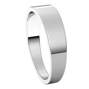 Rings Sterling Silver 5 mm Tapered Flat Band Size 9.5