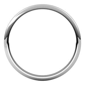 Rings 14K White 1.5 mm Half Round Band Size 6