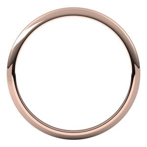 Rings 14K Rose 1.5 mm Half Round Band Size 4.5