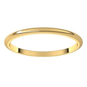 Rings 14K Yellow 1.5 mm Half Round Band Size 9.5