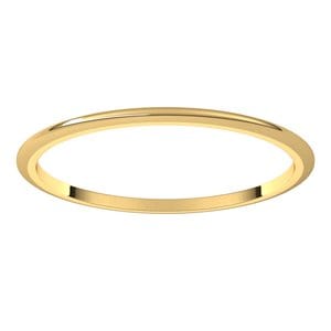 Rings 14K Yellow 1 mm Half Round Band Size 7