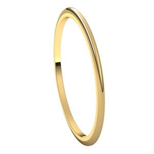 Rings 14K Yellow 1 mm Half Round Band Size 7