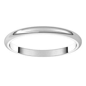 Sterling Silver 2 mm Half Round Band Size 2.5