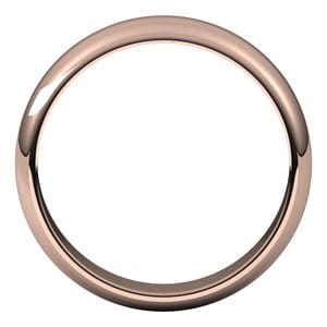 Rings 10K Rose 5 mm Half Round Band Size 9