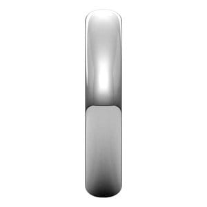 Rings 18K White 4 mm Half Round Band Size 5