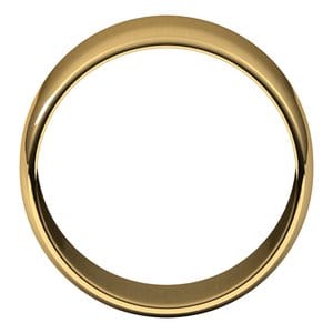 Rings 14K Yellow 10 mm Lightweight Half Round Band Size 6