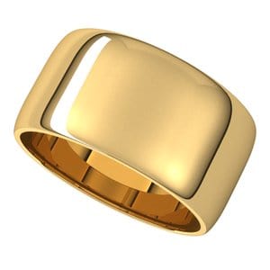 Rings 14K Yellow 10 mm Lightweight Half Round Band Size 6