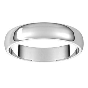 Rings Sterling Silver 4 mm Lightweight Half Round Band Size 8.5