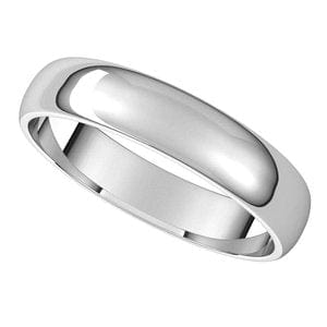Rings Sterling Silver 4 mm Lightweight Half Round Band Size 8.5