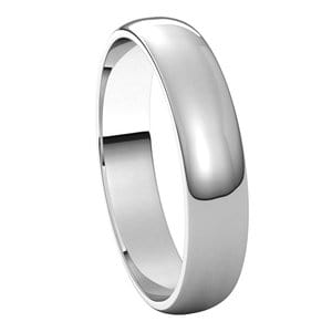 Rings Sterling Silver 4 mm Lightweight Half Round Band Size 8.5