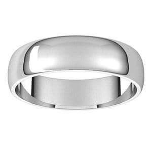 Rings Sterling Silver 5 mm Lightweight Half Round Band Size 7.5