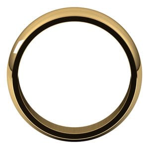 Rings 14K Yellow 7 mm Stepped-Edge Half Round Band Size 7.5