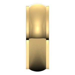 Rings 14K Yellow 7 mm Stepped-Edge Half Round Band Size 7.5