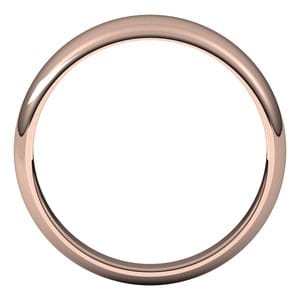 Rings 10K Rose 6 mm Tapered Half Round Band Size 10