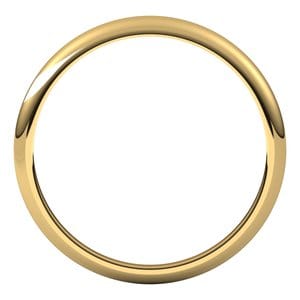 Rings 14K Yellow 2.5 mm Tapered Half Round Band Size 4.5