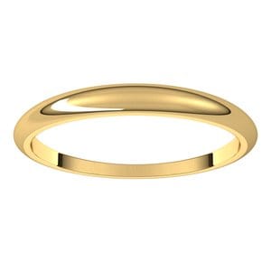 Rings 14K Yellow 2.5 mm Tapered Half Round Band Size 4.5