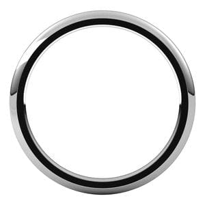 Rings 14K White 1.5 mm Comfort-Fit Half Round Band Size 5.5