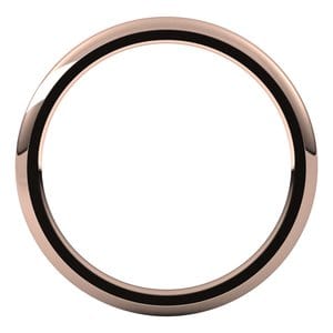 Rings 14K Rose 1.5 mm Comfort-Fit Half Round Band Size 7.5