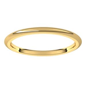 Rings 18K Yellow 1.5 mm Comfort-Fit Half Round Band Size 5.5