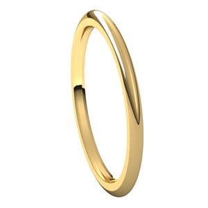 Rings 18K Yellow 1.5 mm Comfort-Fit Half Round Band Size 5.5