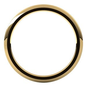 Rings 14K Yellow 1 mm Comfort-Fit Half Round Band Size 6