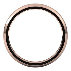 Rings 14K Rose 2.5 mm Comfort-Fit Half Round Band Size 5.5