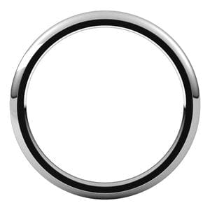 Rings 14K X1 White 2 mm Comfort-Fit Half Round Band Size 7