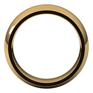 Rings 14K Yellow 7 mm Comfort-Fit Half Round Band Size 3.5