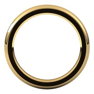Rings 14K Yellow 2.5 mm Heavyweight Comfort-Fit Half Round Band Size 6
