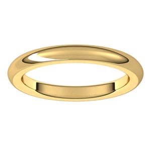 Rings 14K Yellow 2.5 mm Heavyweight Comfort-Fit Half Round Band Size 6