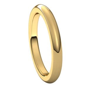 Rings 14K Yellow 2.5 mm Heavyweight Comfort-Fit Half Round Band Size 6