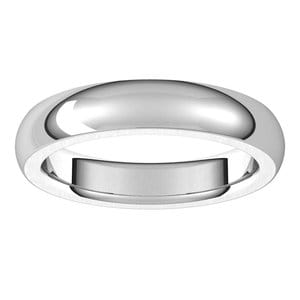 Rings Sterling Silver 4 mm Heavyweight Comfort-Fit Half Round Band Size 11