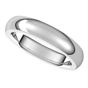 Rings Sterling Silver 4 mm Heavyweight Comfort-Fit Half Round Band Size 11