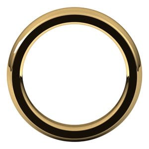 Rings 18K Yellow 5 mm Heavyweight Comfort-Fit Half Round Band Size 7.5
